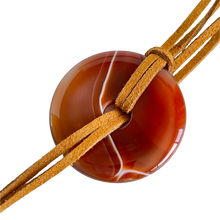 Load image into Gallery viewer, Boho Gem Donut Necklace - Carnelian, Agate and Jasper