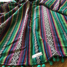 Load image into Gallery viewer, Boho Poncho - Aztec Green
