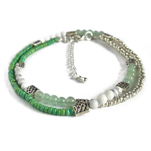 Load image into Gallery viewer, 3 in 1 Wrap - Calm and in Luck - Howlite &amp; Aventurine TEST
